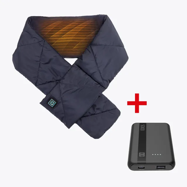 imetec-heat-on-the-go-puffer-scarf-cordless-heated-scarf-blue-with-cellularline- image 1