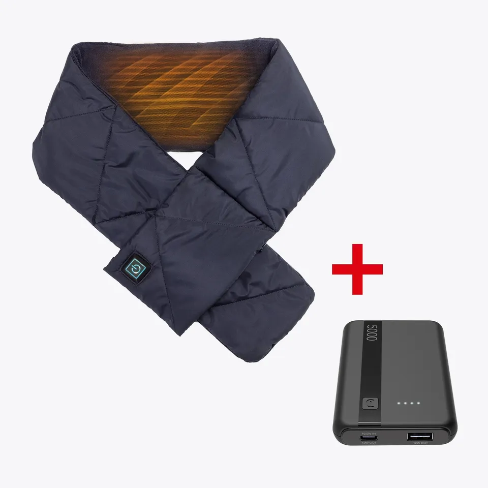 imetec-heat-on-the-go-puffer-scarf-cordless-heated-scarf-blue-with-cellularline- image 1