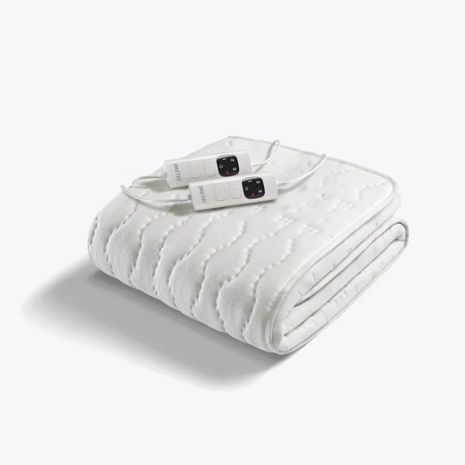 imetec-scaldasonno-active-baumwoll-unterdecke-doppelbett-mit-2-getrennten-steuer image 1
