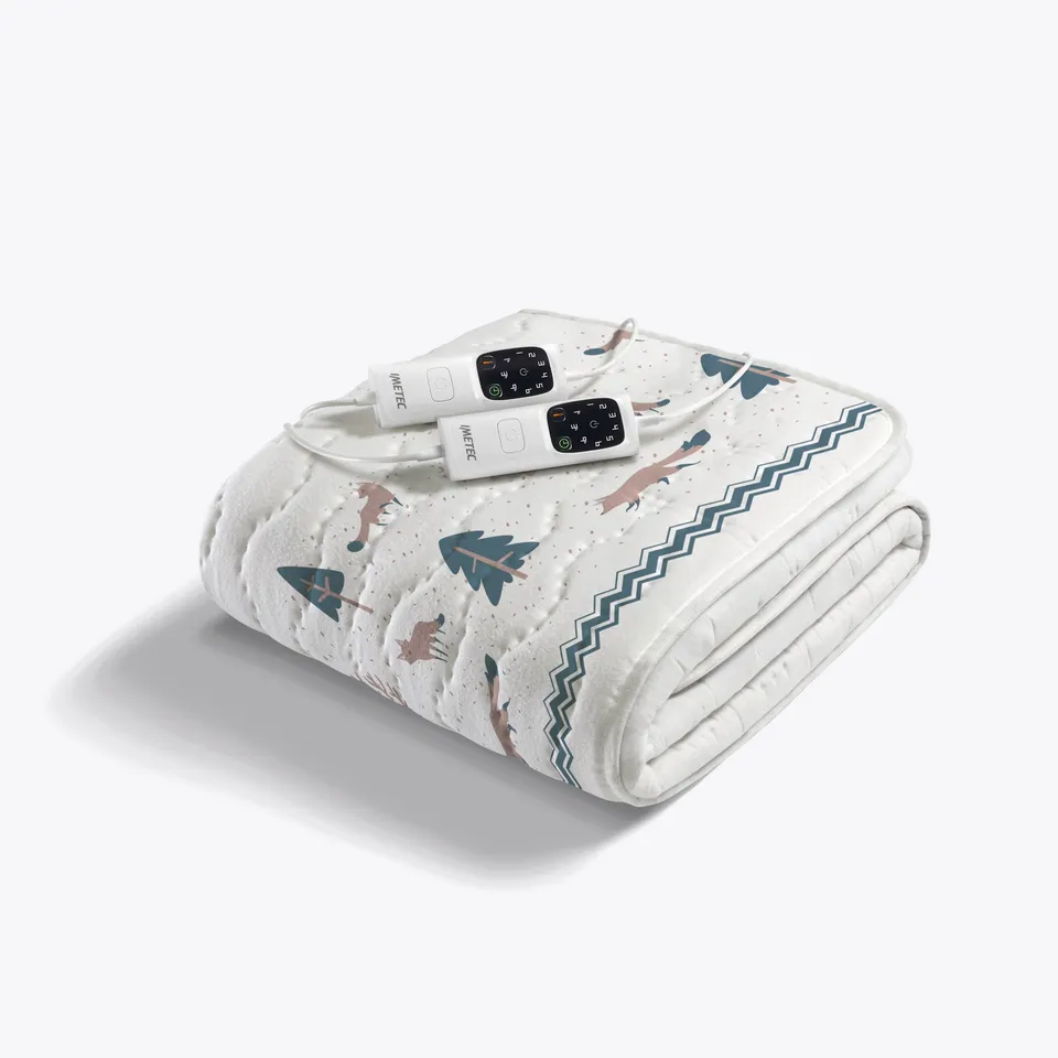imetec-adapto-cotone-volpi-heizunderdecke-alla-francese-doppelbett-100-baumwolle image 1