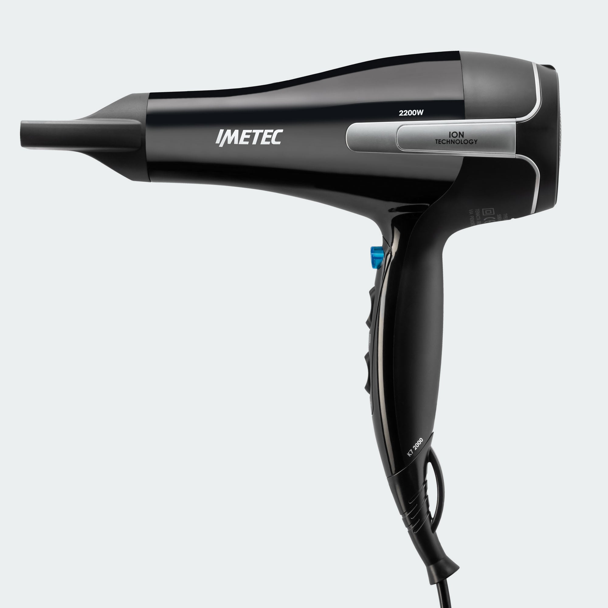 imetec-k7-2000-hair-dryer-2200-w-with-ion-technology-3-heat-2-speeds-diffuser-co image 2