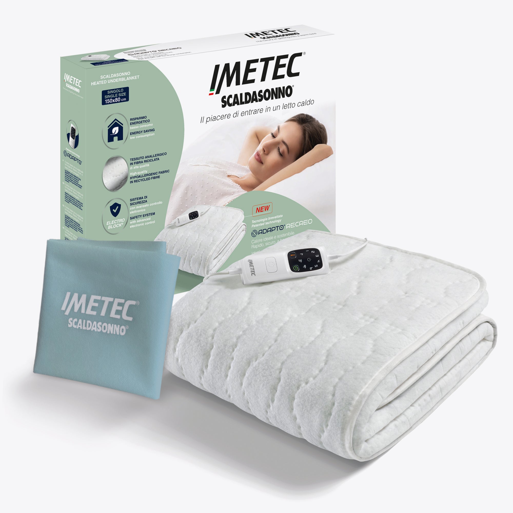 imetec-scaldasonno-adapto-recro-einzel-elektrische-unterdecke-einzelbett-aus-rec image 4