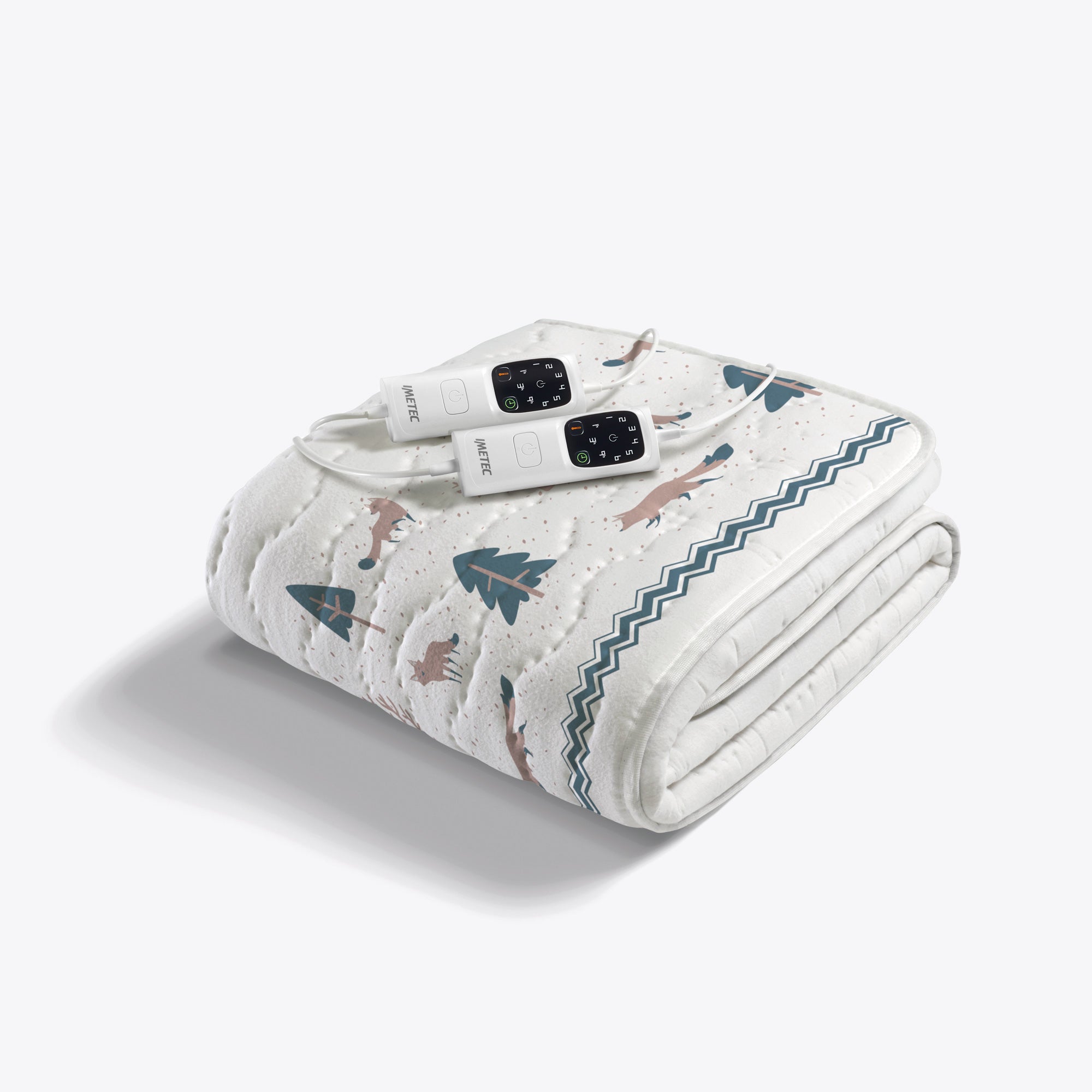 imetec-adapto-cotone-volpi-heizunderdecke-alla-francese-doppelbett-100-baumwolle image 1