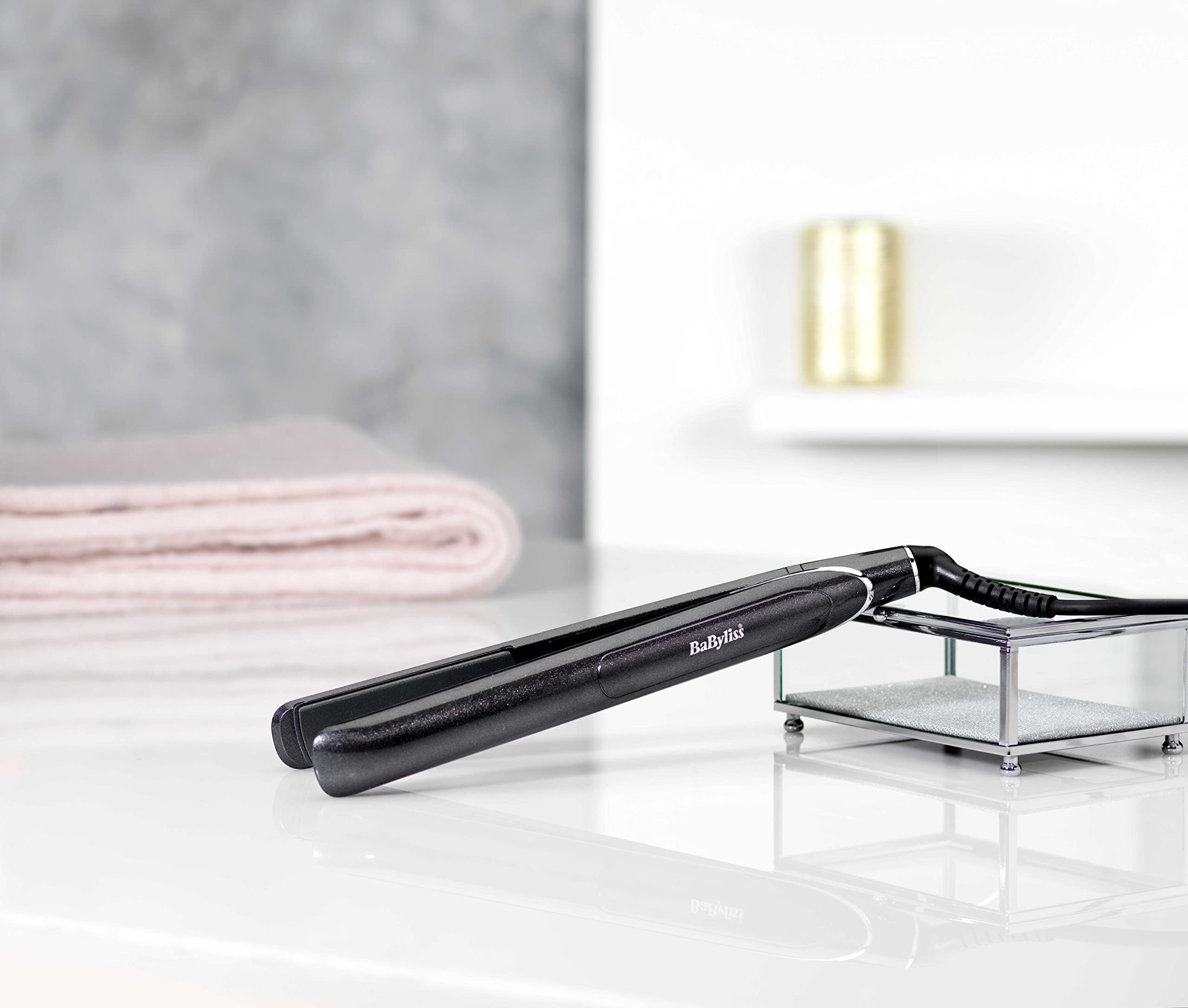 babyliss-platinum-diamond-235-gl-tteisen-profi-haargl-tter-mit-diamant-keramikpl image 2